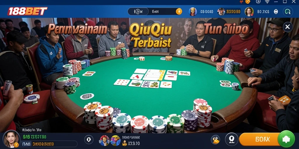 Tampilan menarik dari gameplay QiuQiu di 188BET.
