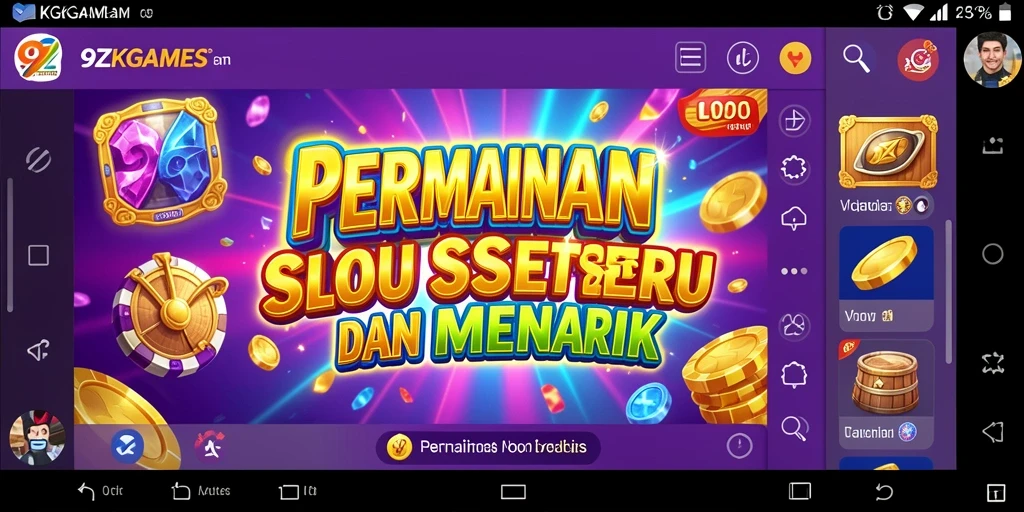 Screenshot menunjukkan gameplay mendebarkan dalam 9ZKGAMES.