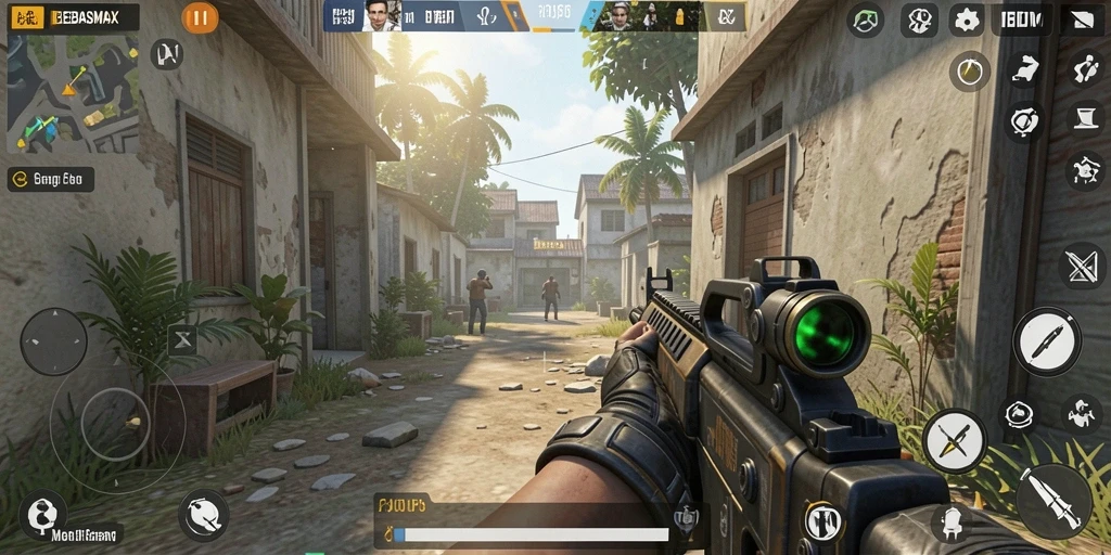 Tampilan gameplay seru dalam BEBASMAX yang penuh aksi.