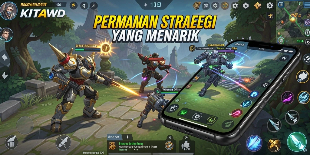 Tangkapan layar gameplay KITAWD menunjukkan pertarungan strategis yang mendebarkan.