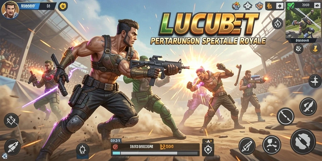 Gameplay seru dan mendebarkan di LUCUBET Battle Royale.
